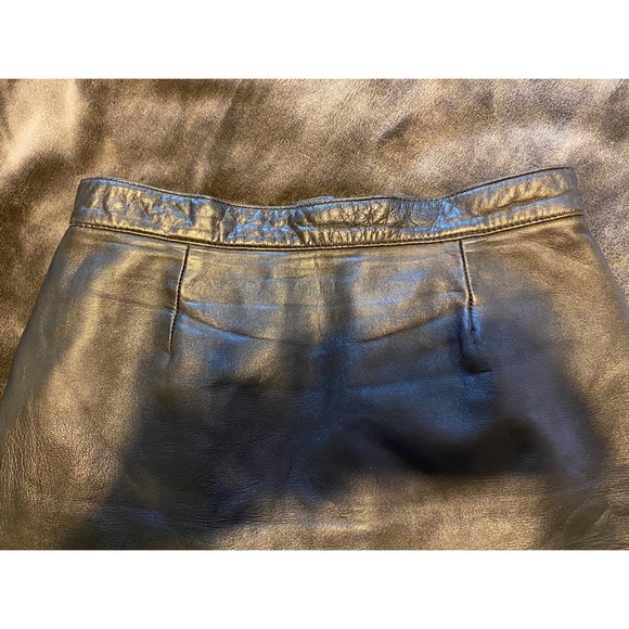 Firenze black leather skirt - Picture 2 of 5